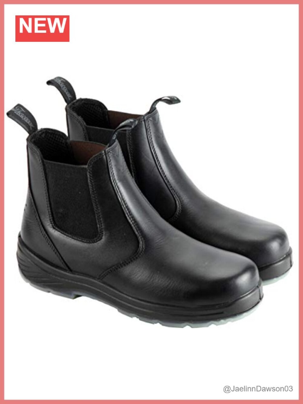 Composite Toe Work Boots Slip-On Quick Release Leather Thoro-Flex Outsole